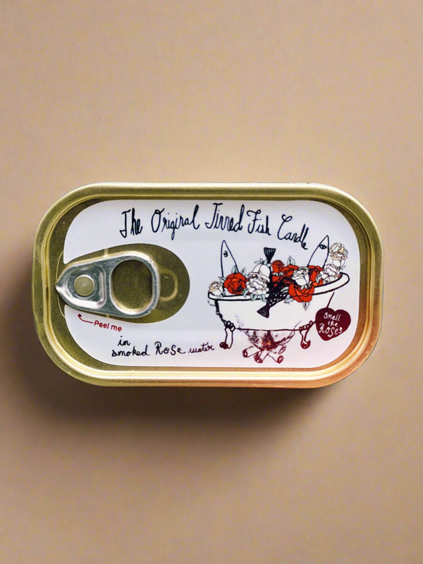 Tinned Fish Candle - Smoked Rose Water (Roses and Campfire Scented) - My American Goods