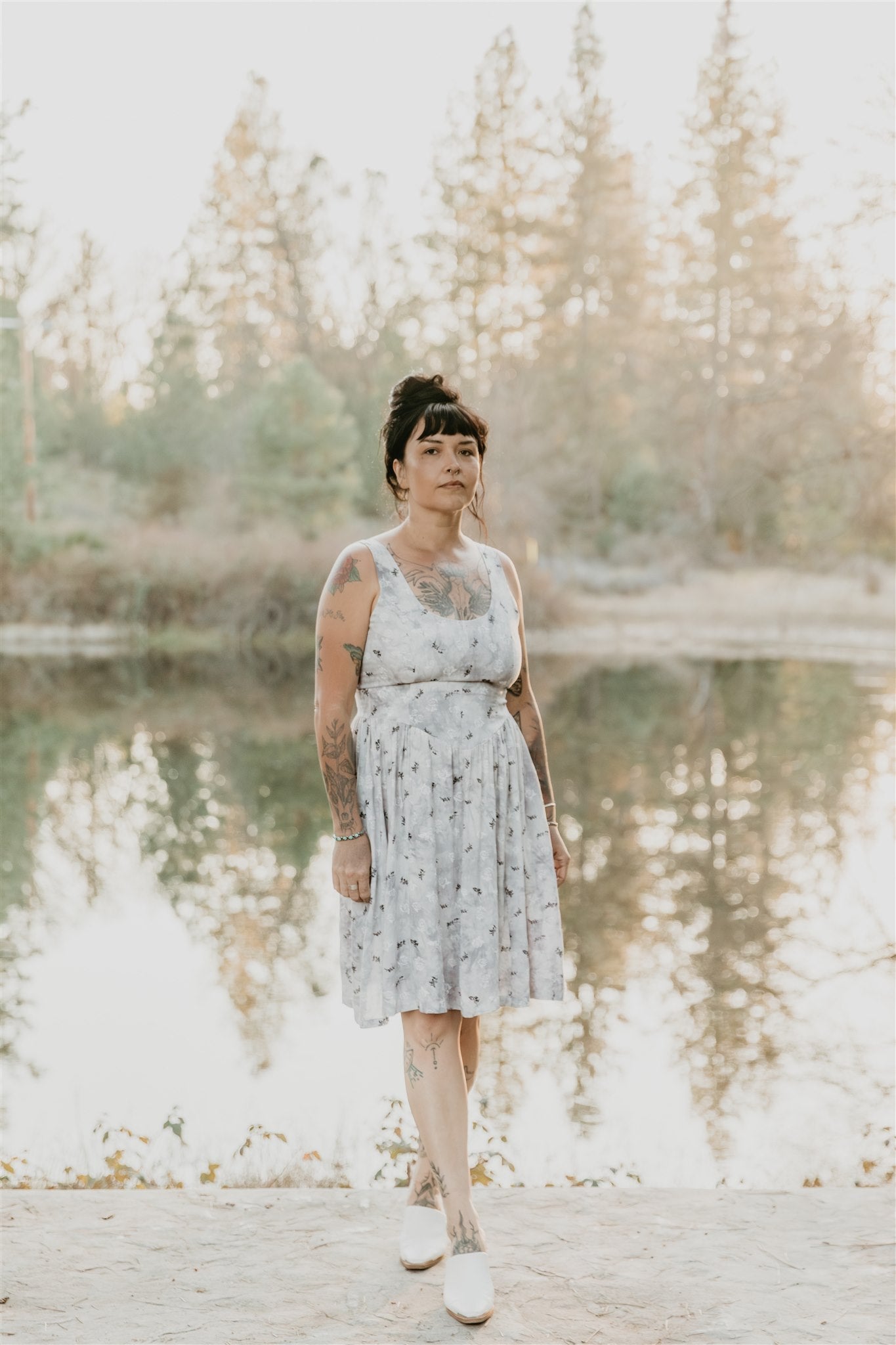 Agnes dress in Lavender Rose Cloud Challis