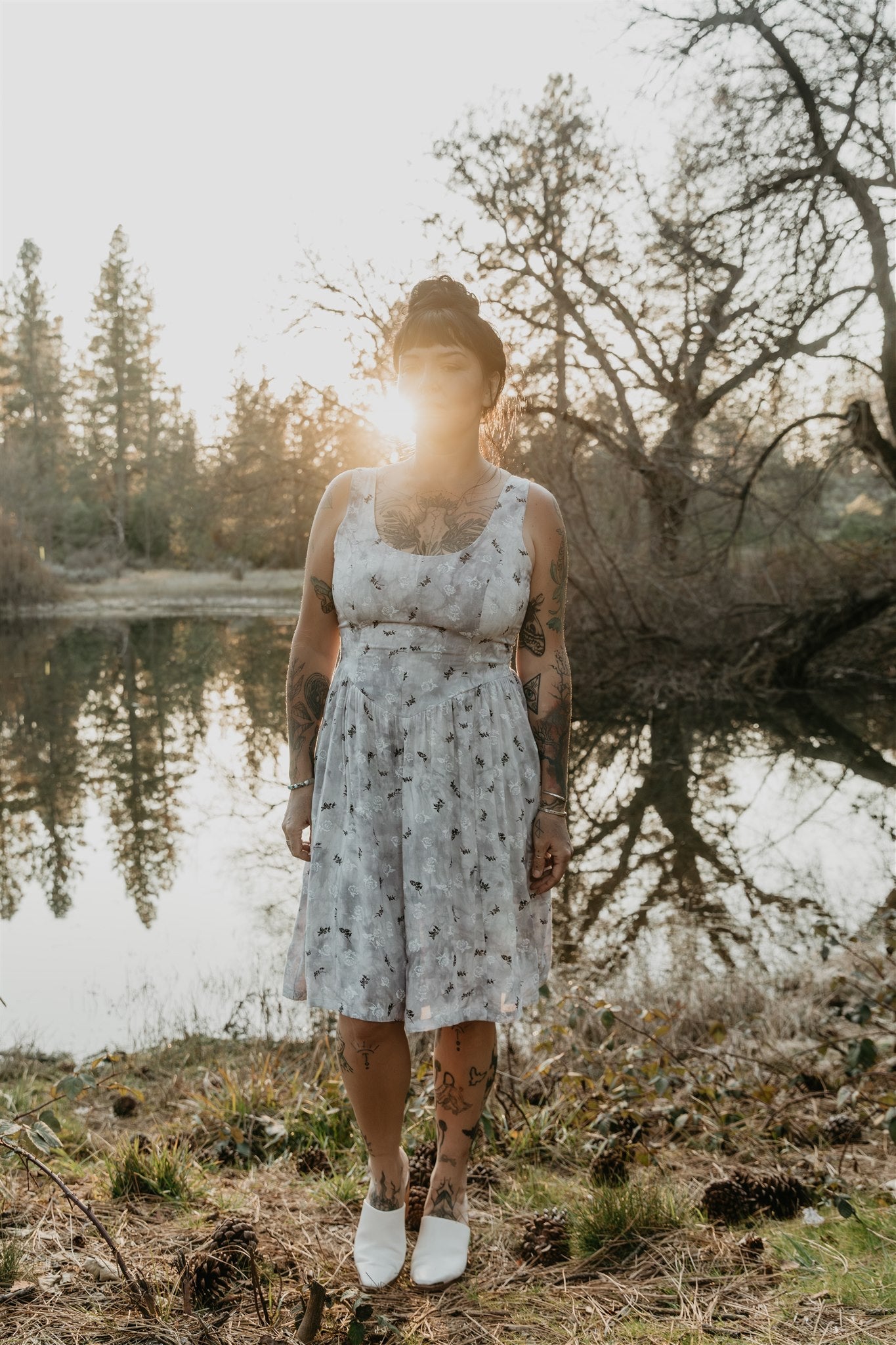 Agnes dress in Lavender Rose Cloud Challis