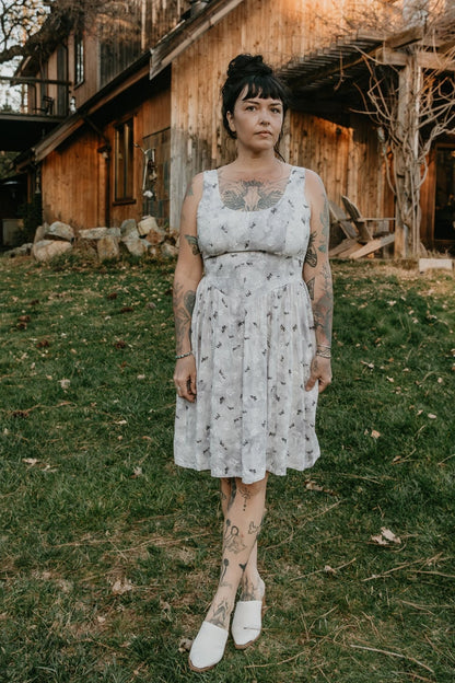 Agnes dress in Lavender Rose Cloud Challis