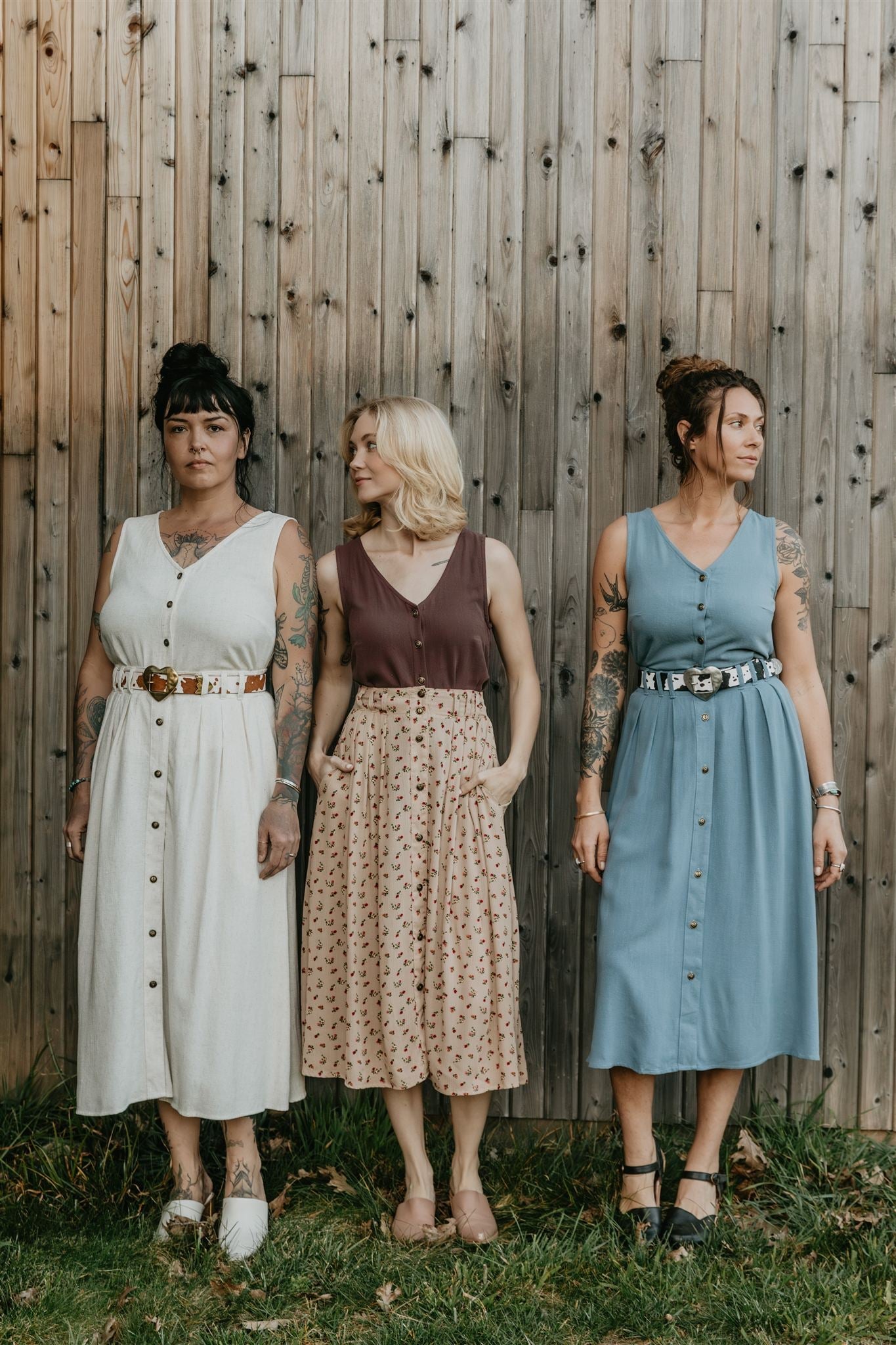 Trices Skirt in Sand Floral Crepe