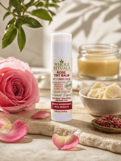 Whole Rituals Lip Balms Rose Tint Balm – Lip + Cheek Color with Organic Ingredients