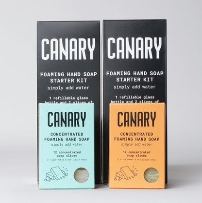 Canary Hand Soap 2 Starter Kits + 12 Slices of Two Scents Concentrated Foaming Hand Soap Bundle
