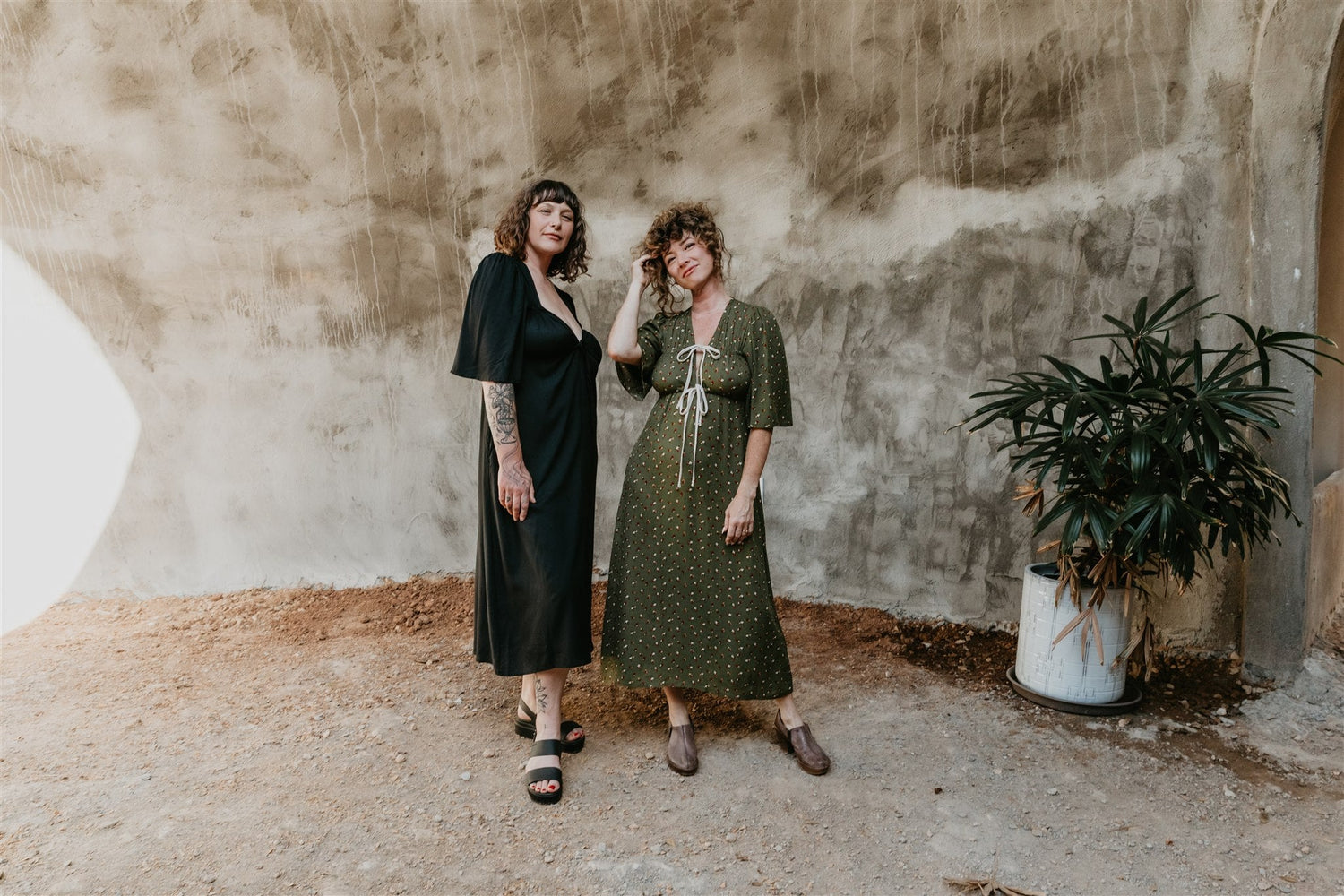 Tyrah Dress in Green Floral Calico Crepe