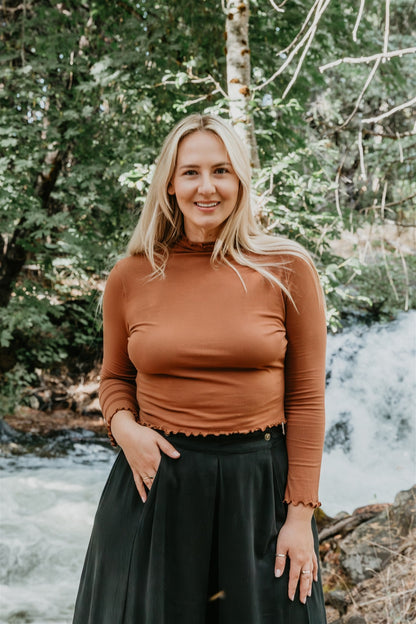 Wavy top in Sienna Cotton