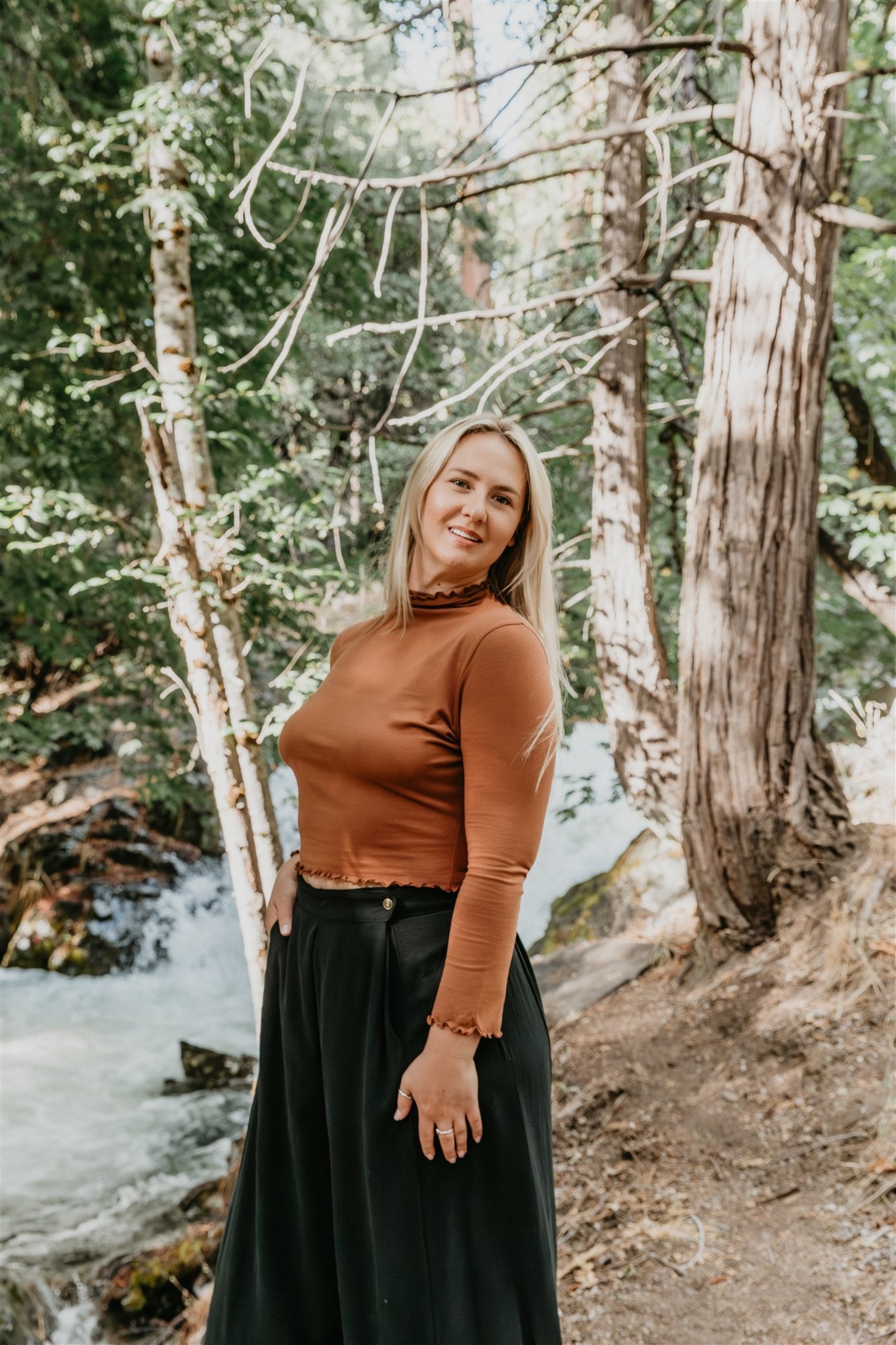 Wavy top in Sienna Cotton