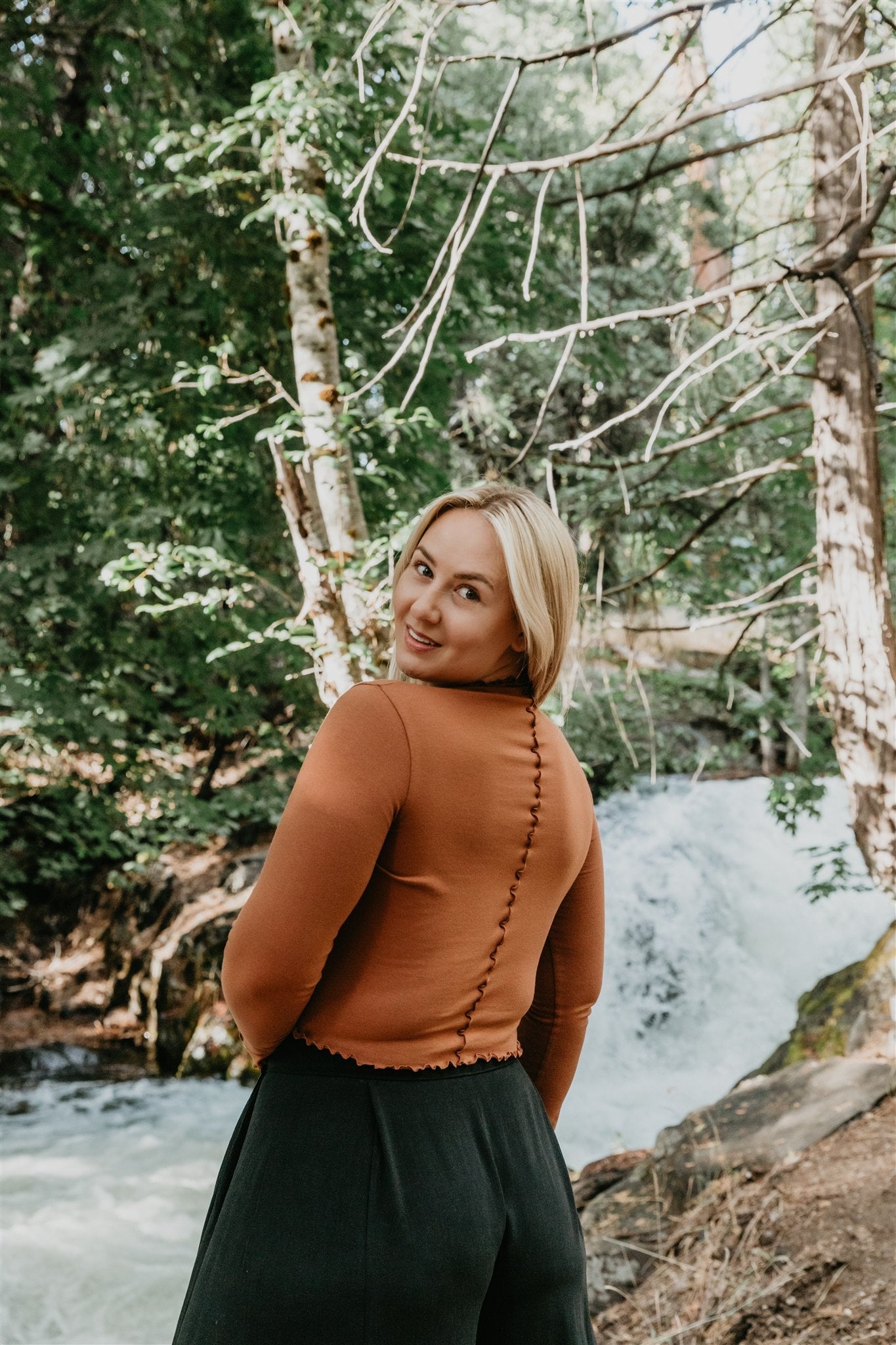 Wavy top in Sienna Cotton