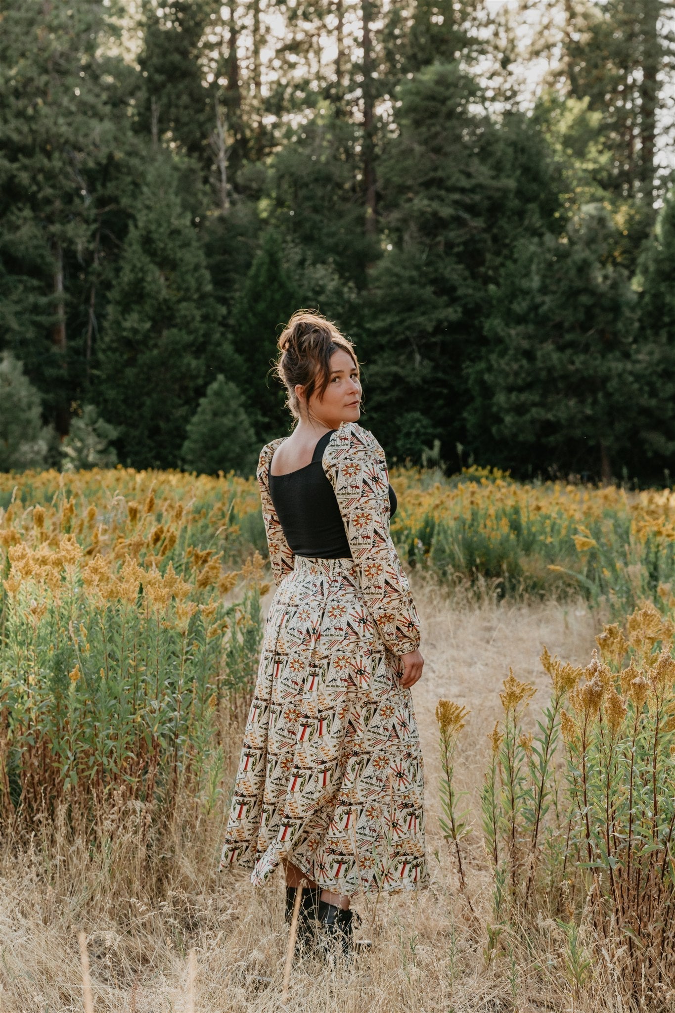 Rue Skirt in Cotton Tarot
