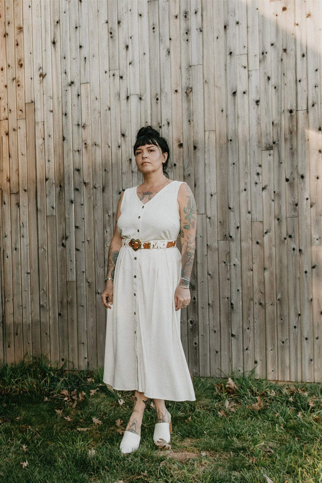 Field Day Skirt Trices Skirt in Textured Oat Irish Linen