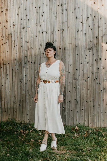 Field Day Skirt Trices Skirt in Textured Oat Irish Linen