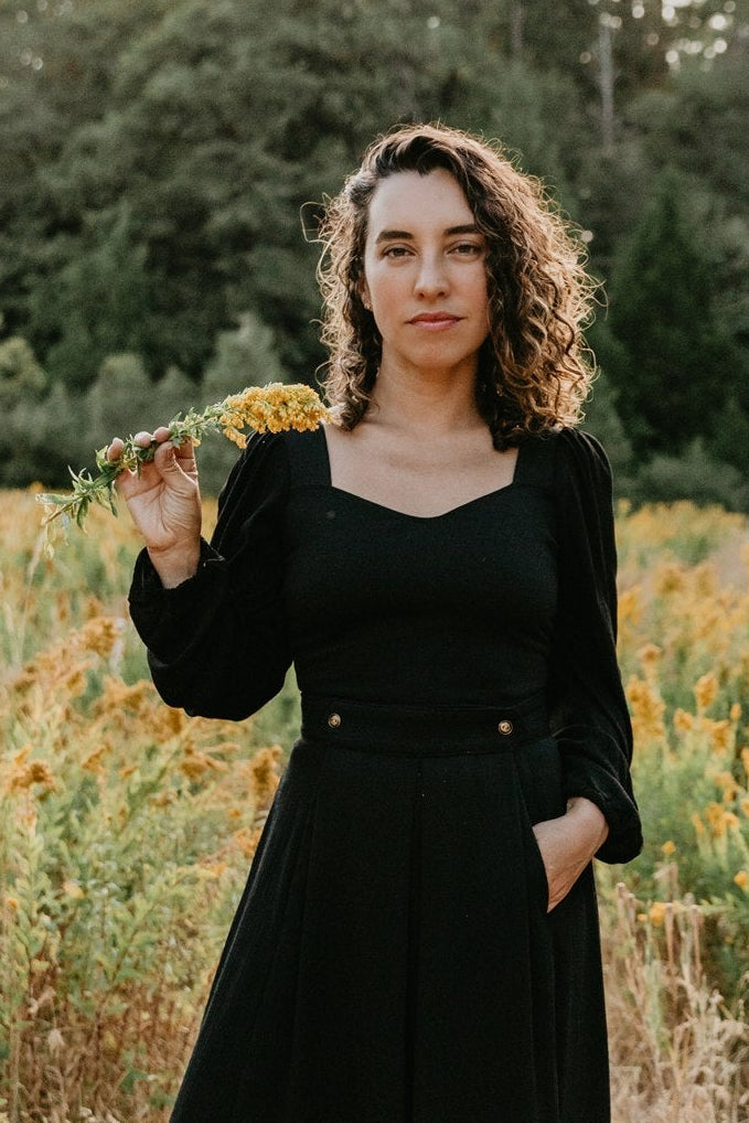 Elizabeth Top in Black on Black