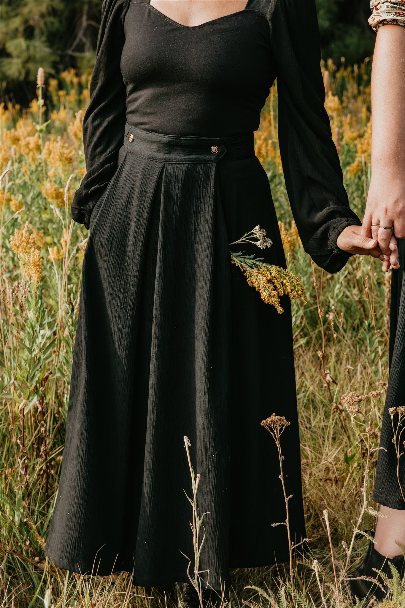 Elizabeth Top in Black on Black
