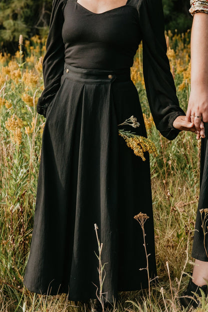 Elizabeth Top in Black on Black