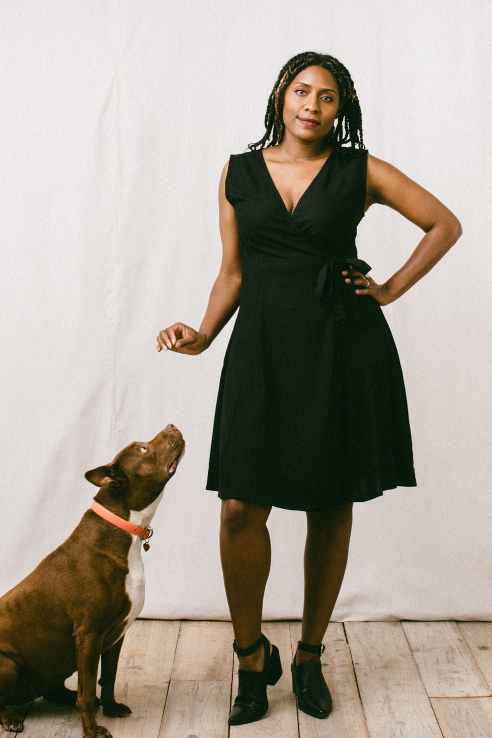 Field Day Dress Thea Dress in Black Linen