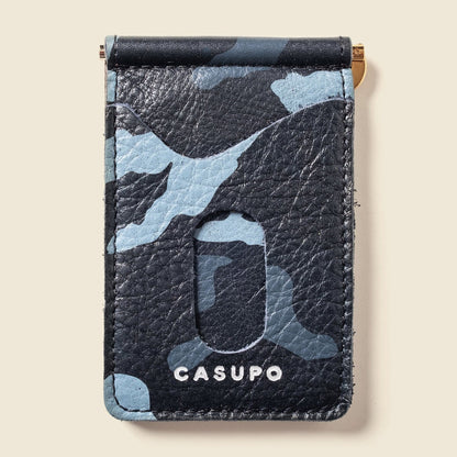 Money Clip Wallet - Blue Camo