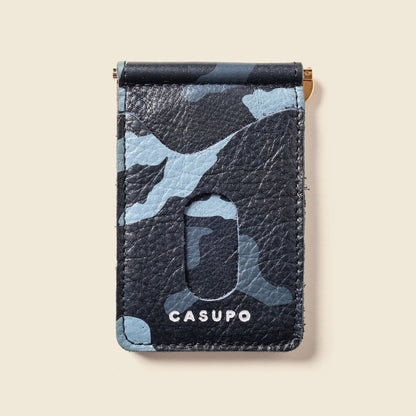 Money Clip Wallet - Blue Camo