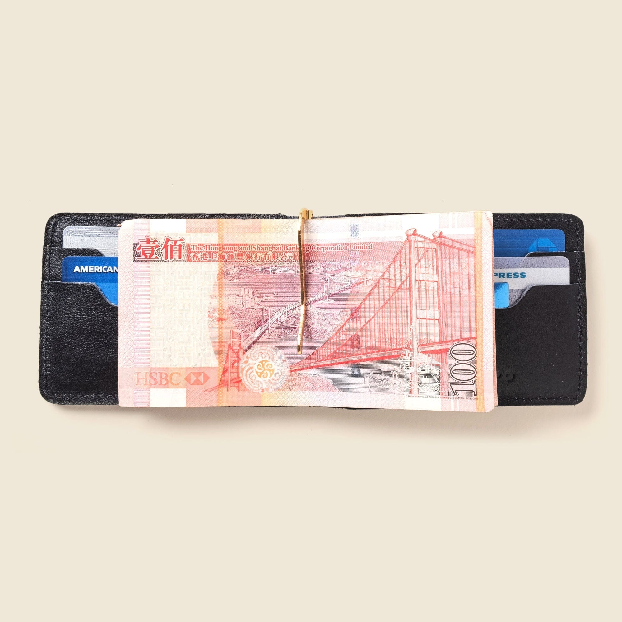 CASUPO Money Clip Wallet Bifold Money Clip Wallet - Black