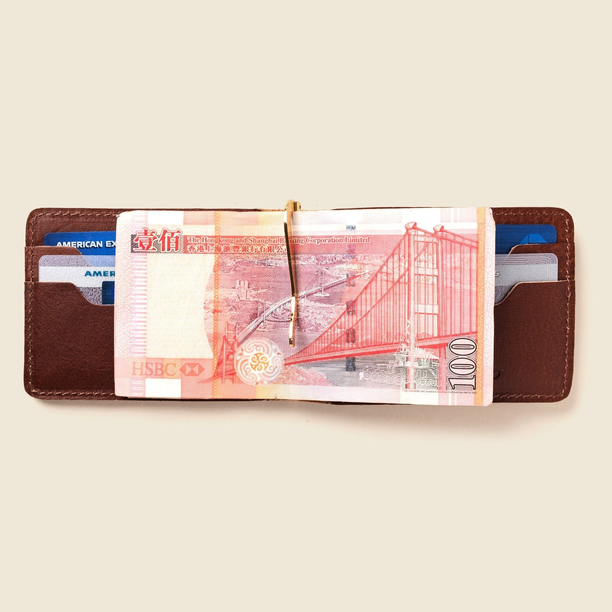 CASUPO Money Clip Wallet Bifold Money Clip Wallet - Chocolate
