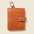 CASUPO Small Bifold None Wallet with Snap and Key Ring - Natural