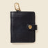 CASUPO Small Bifold None Wallet with Snap and Key Ring - Black