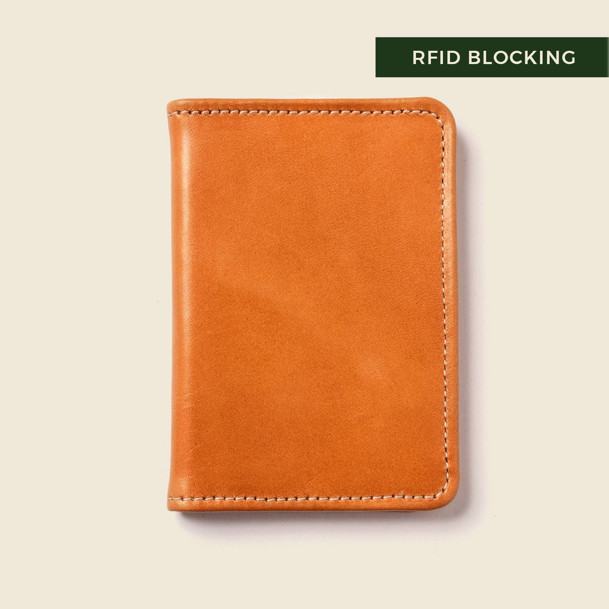 CASUPO Small Bifold Compact Bifold with RFID Protection - Honey