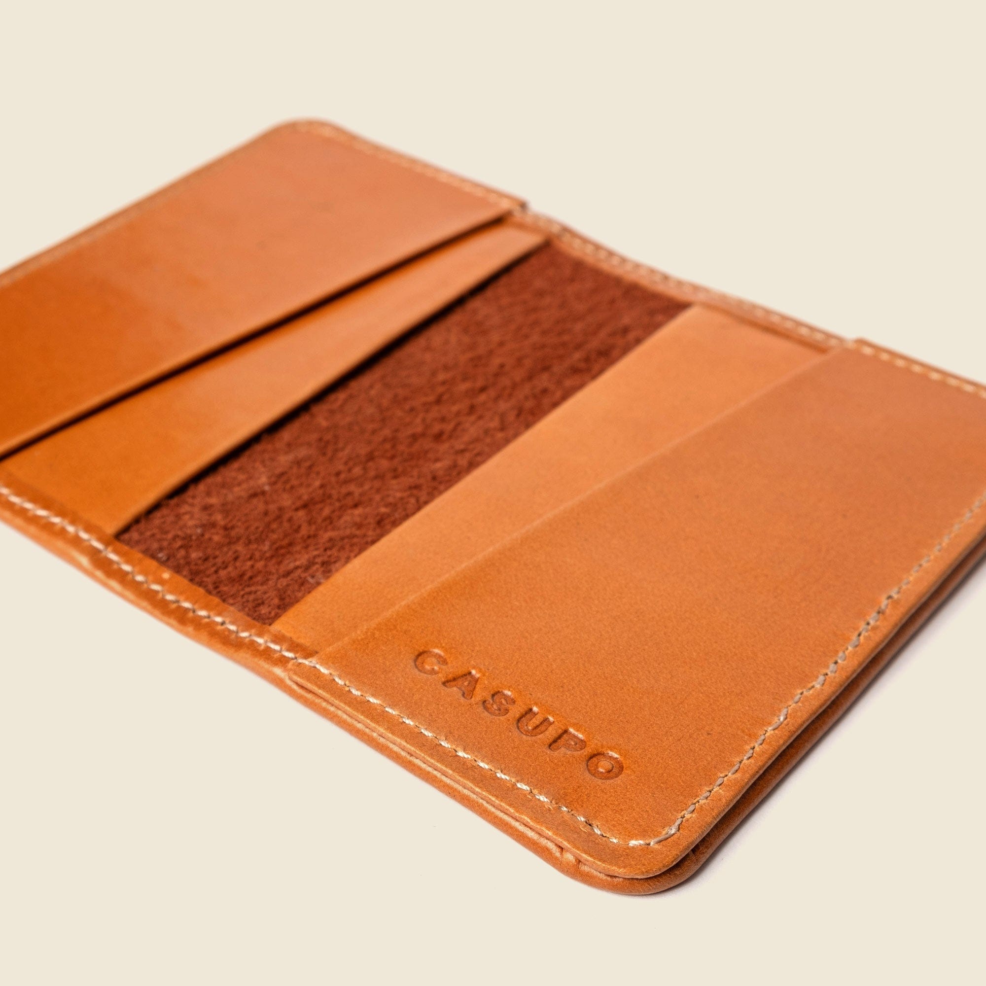 CASUPO Small Bifold Compact Bifold with RFID Protection - Honey
