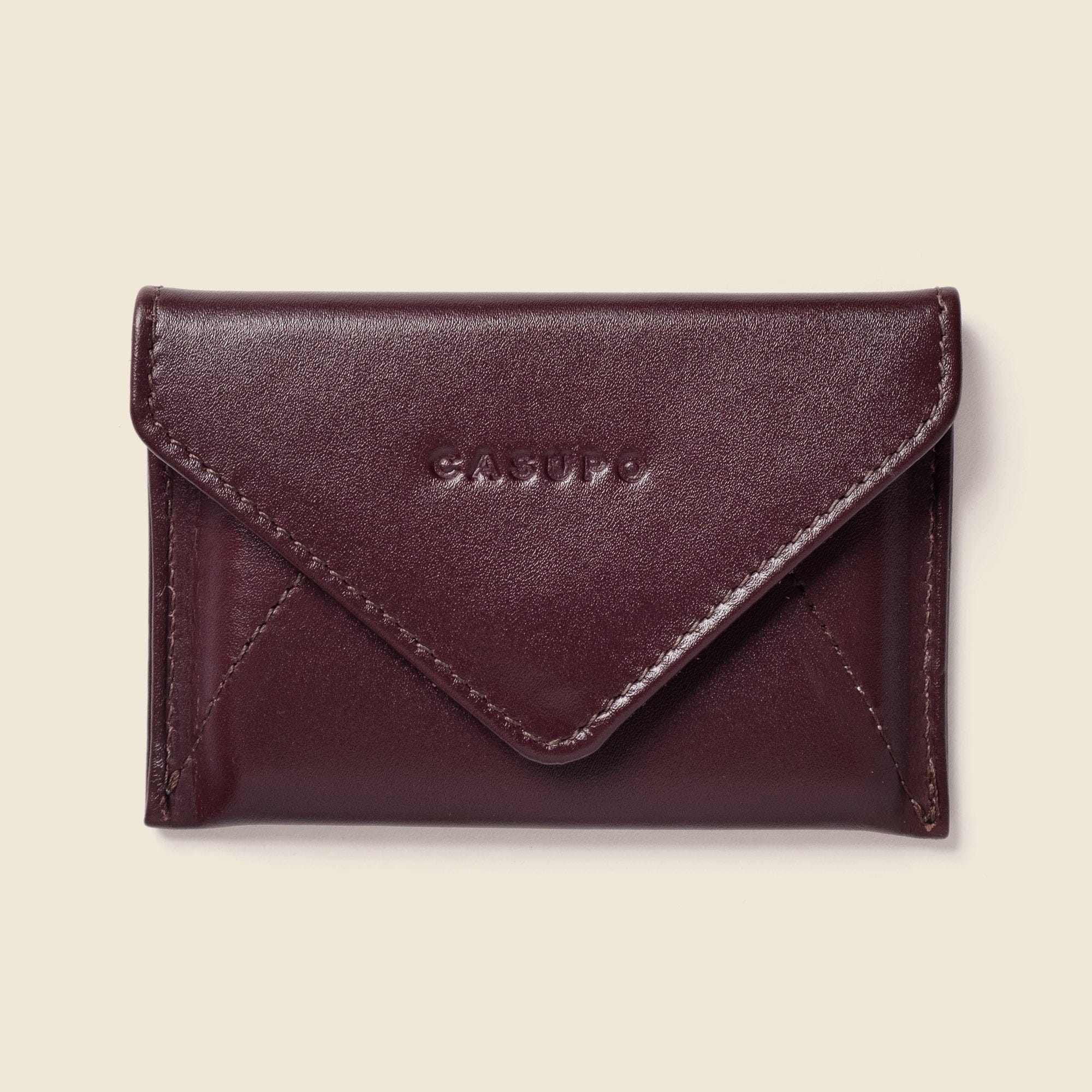 CASUPO Envelope Wallet Mini Envelope Wallet With RFID protection - Burgundy