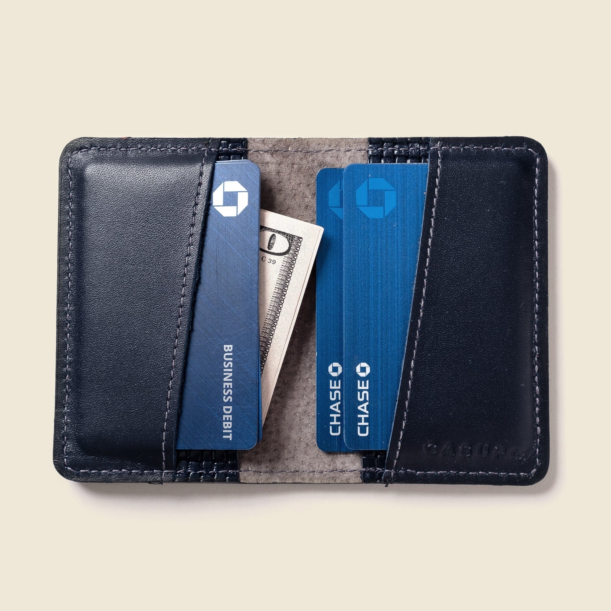 CASUPO Small Bifold Compact Bifold with RFID Protection - Navy Limited Edition