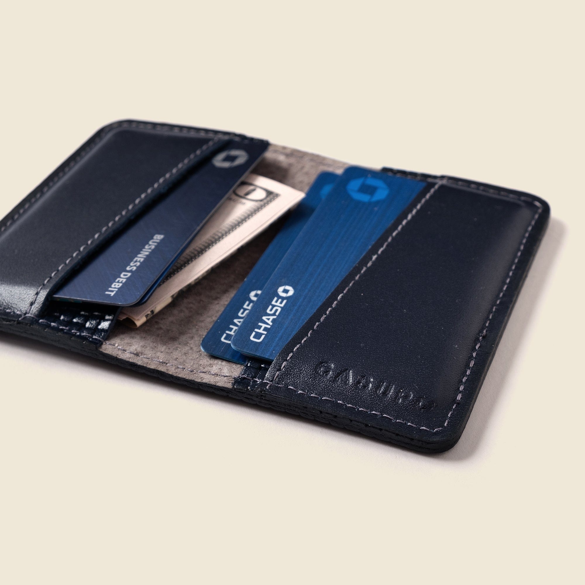 CASUPO Small Bifold Compact Bifold with RFID Protection - Navy Limited Edition