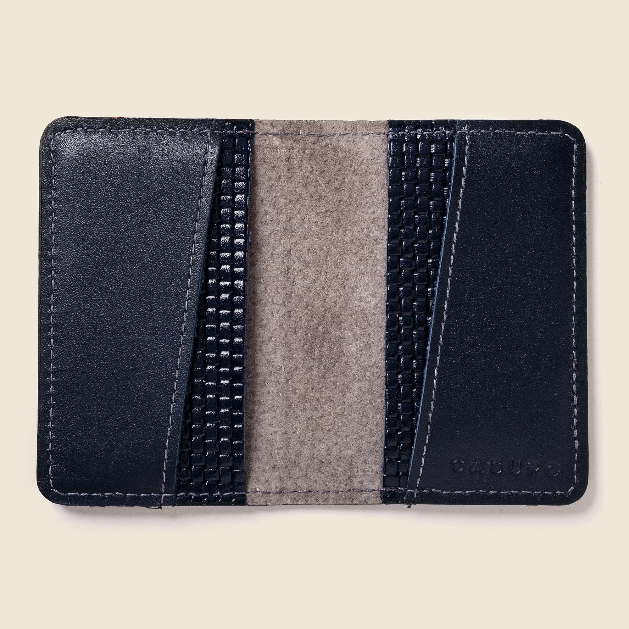 CASUPO Small Bifold Compact Bifold with RFID Protection - Navy Limited Edition