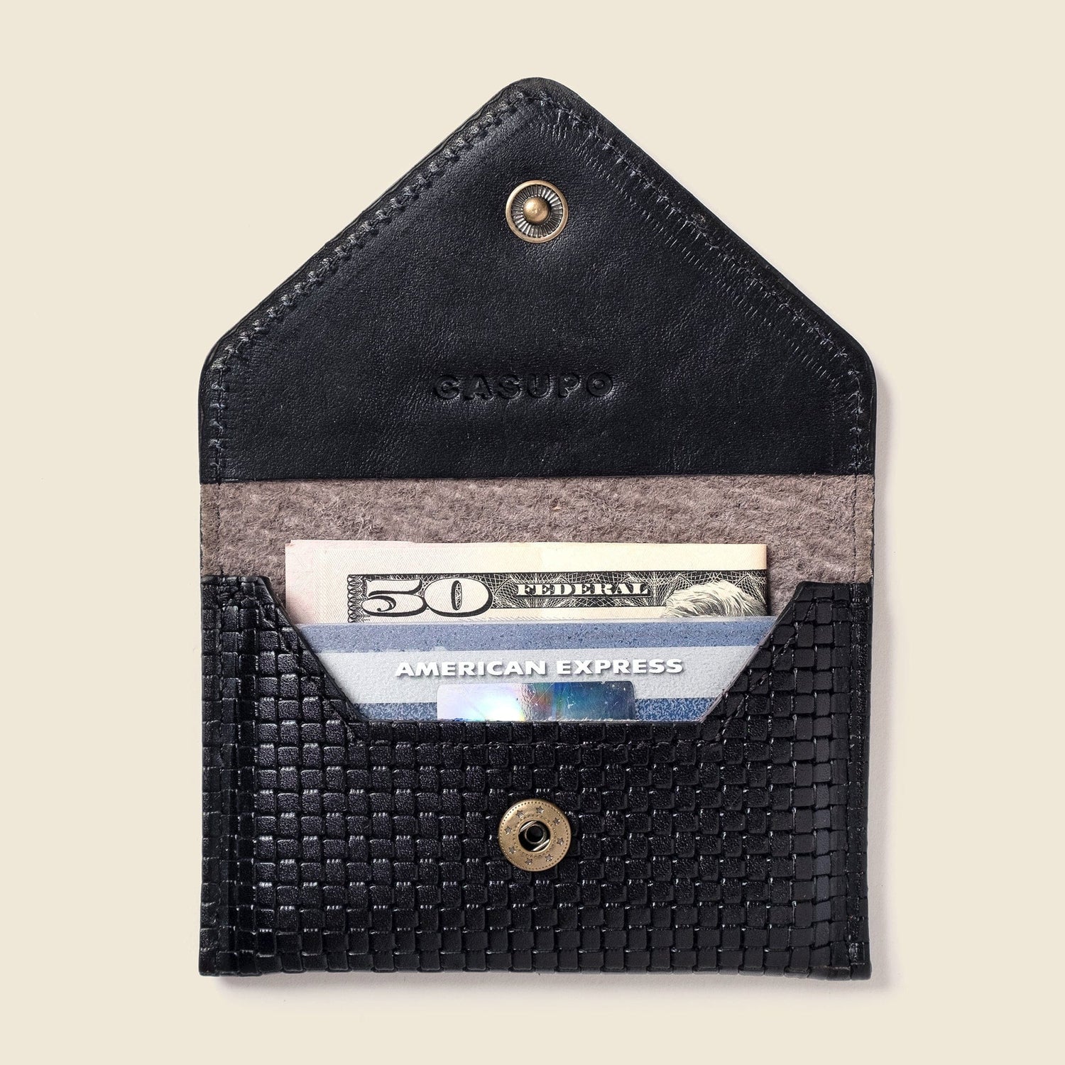 CASUPO Envelope Wallet Mini Envelope Wallet With RFID protection - Black Limited Edition