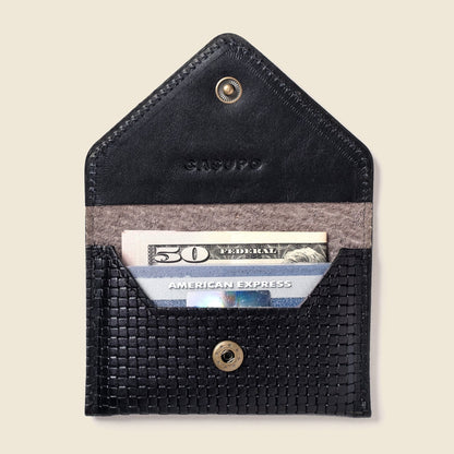 CASUPO Envelope Wallet Mini Envelope Wallet With RFID protection - Black Limited Edition