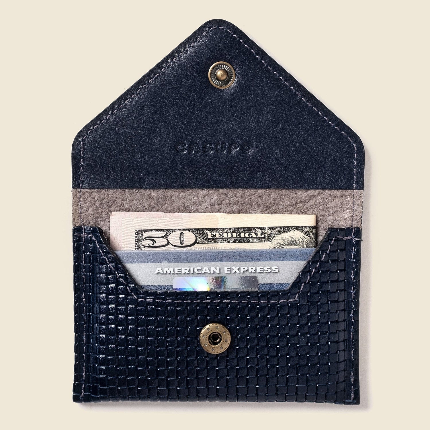CASUPO Envelope Wallet Mini Envelope Wallet With RFID protection - Navy Limited Edition
