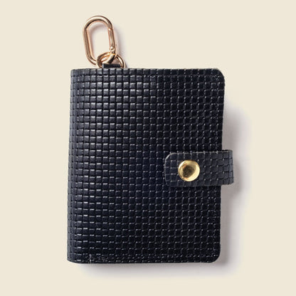 CASUPO Small Bifold Wallet with Snap and Key Ring - Black Limited Edition