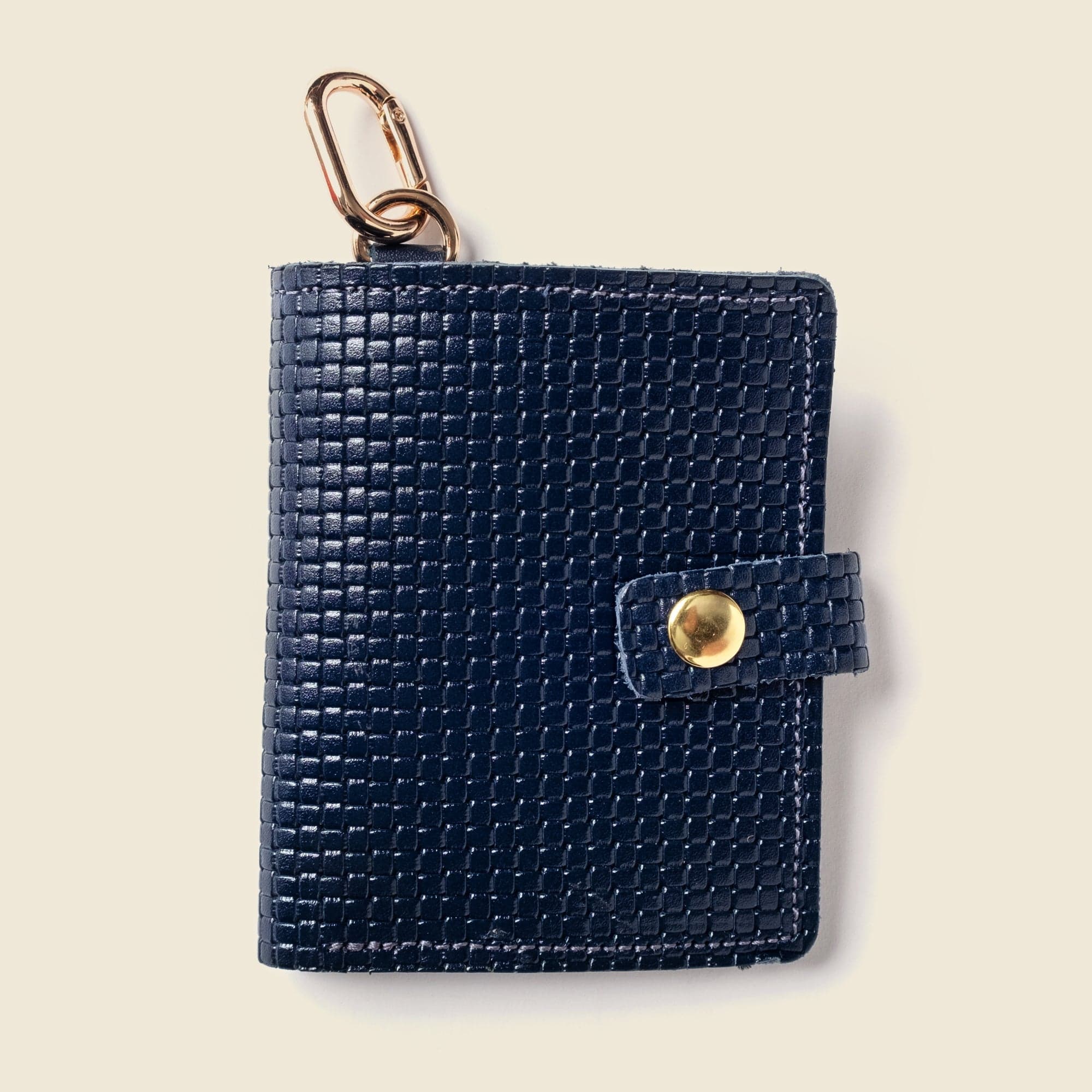 CASUPO Small Bifold Wallet with Snap and Key Ring - Navy Limited Edition