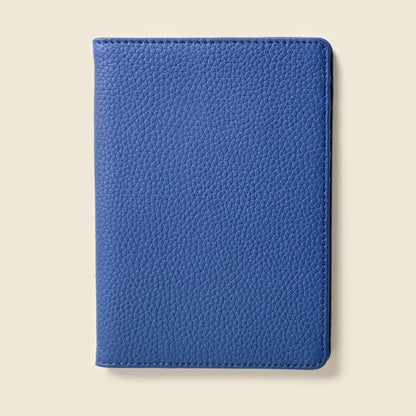 CASUPO Small Leather Goods Leather Passport Wallet with RFID Shield- Cobalt