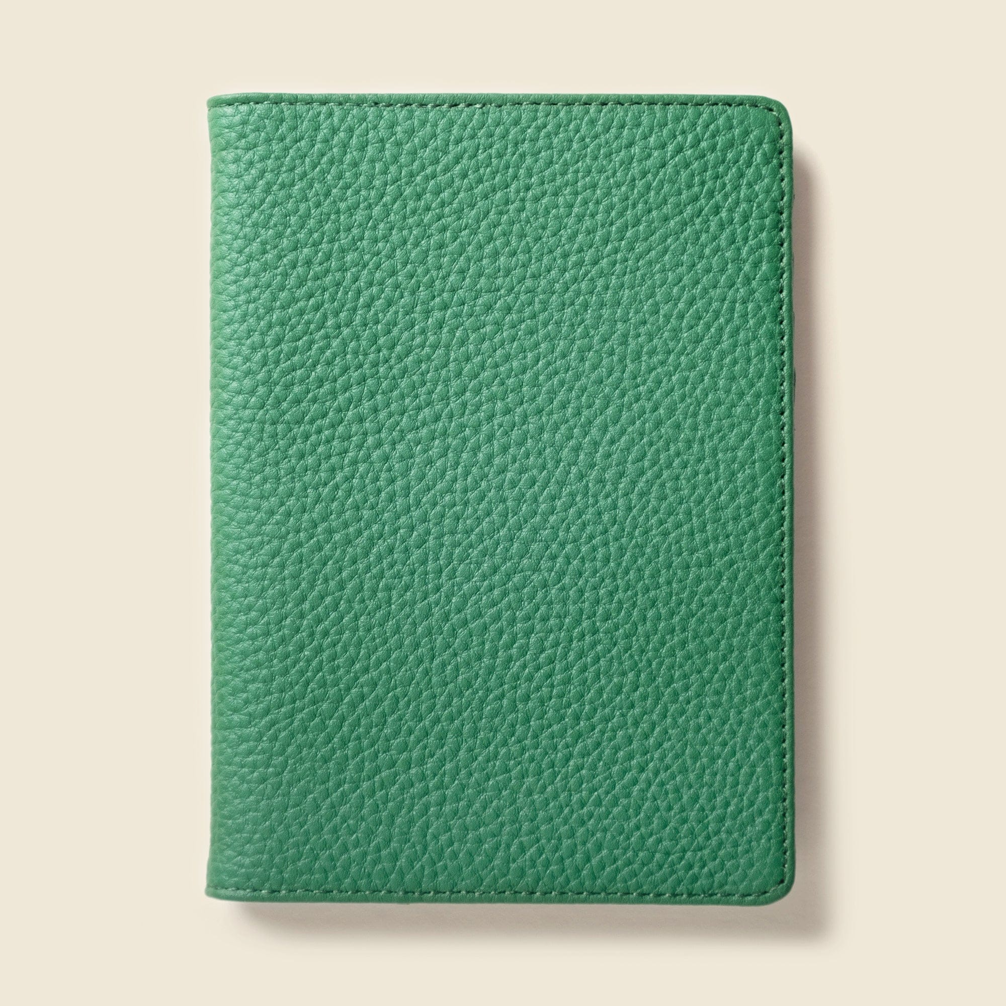 CASUPO Small Leather Goods Leather Passport Wallet with RFID - Green