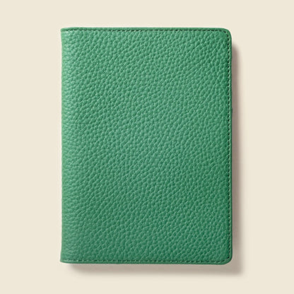 CASUPO Small Leather Goods Leather Passport Wallet with RFID - Green