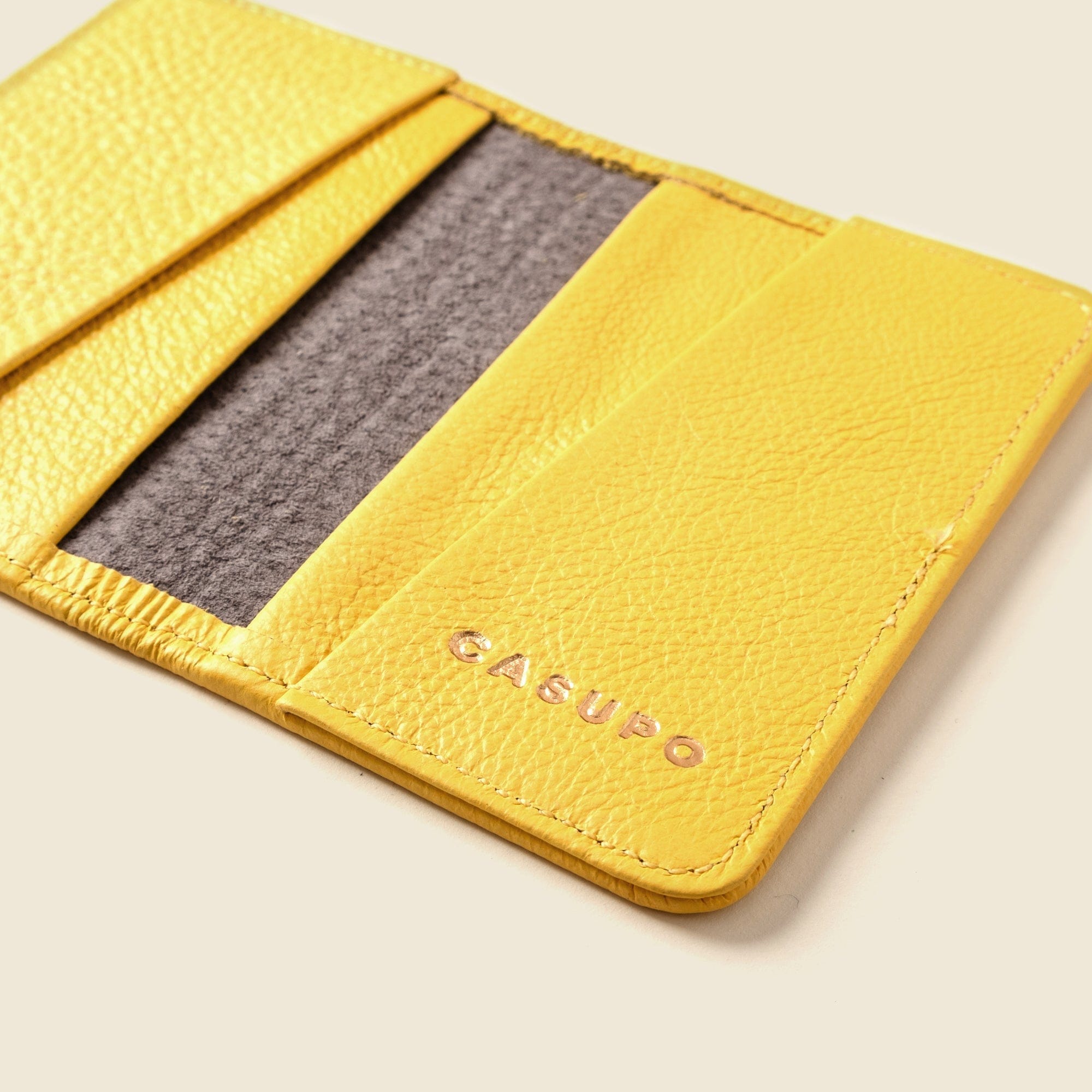 CASUPO Small Bifold Compact Bifold with RFID Protection - Sunny Yellow