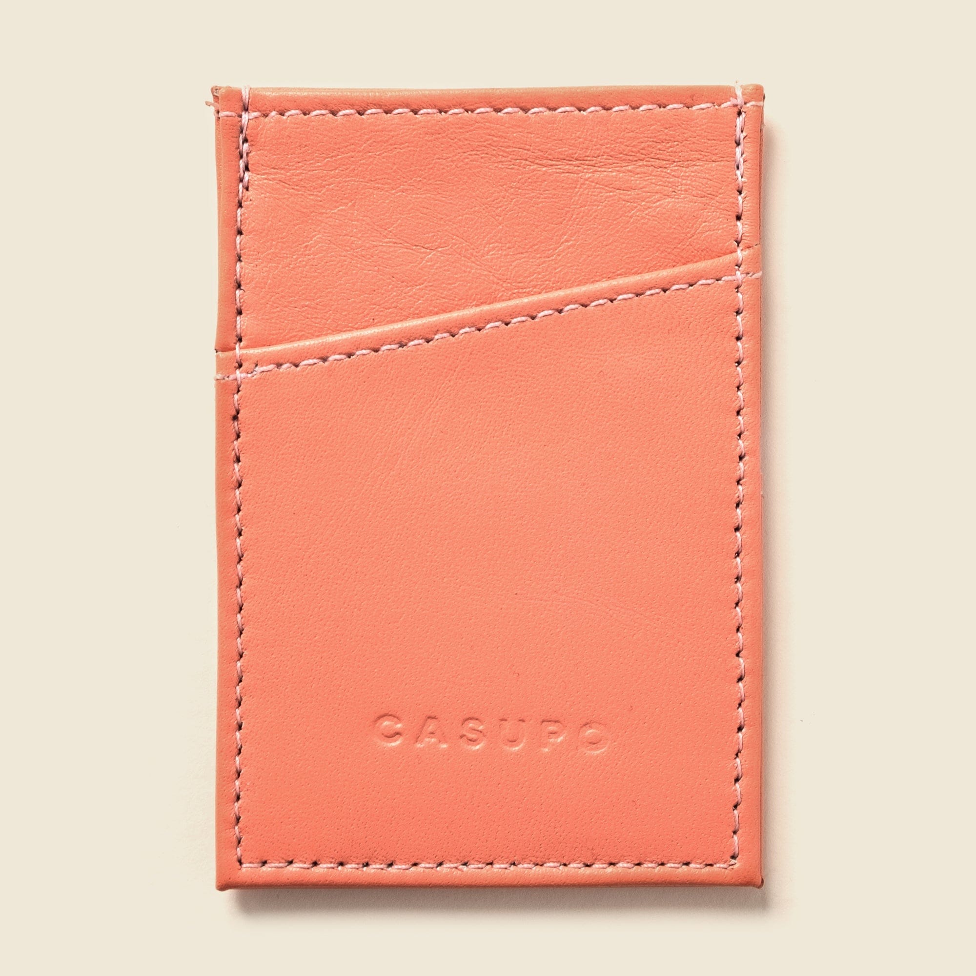 CASUPO Slim Card Holder Minimalist Wallet With RFID Protection - Pink