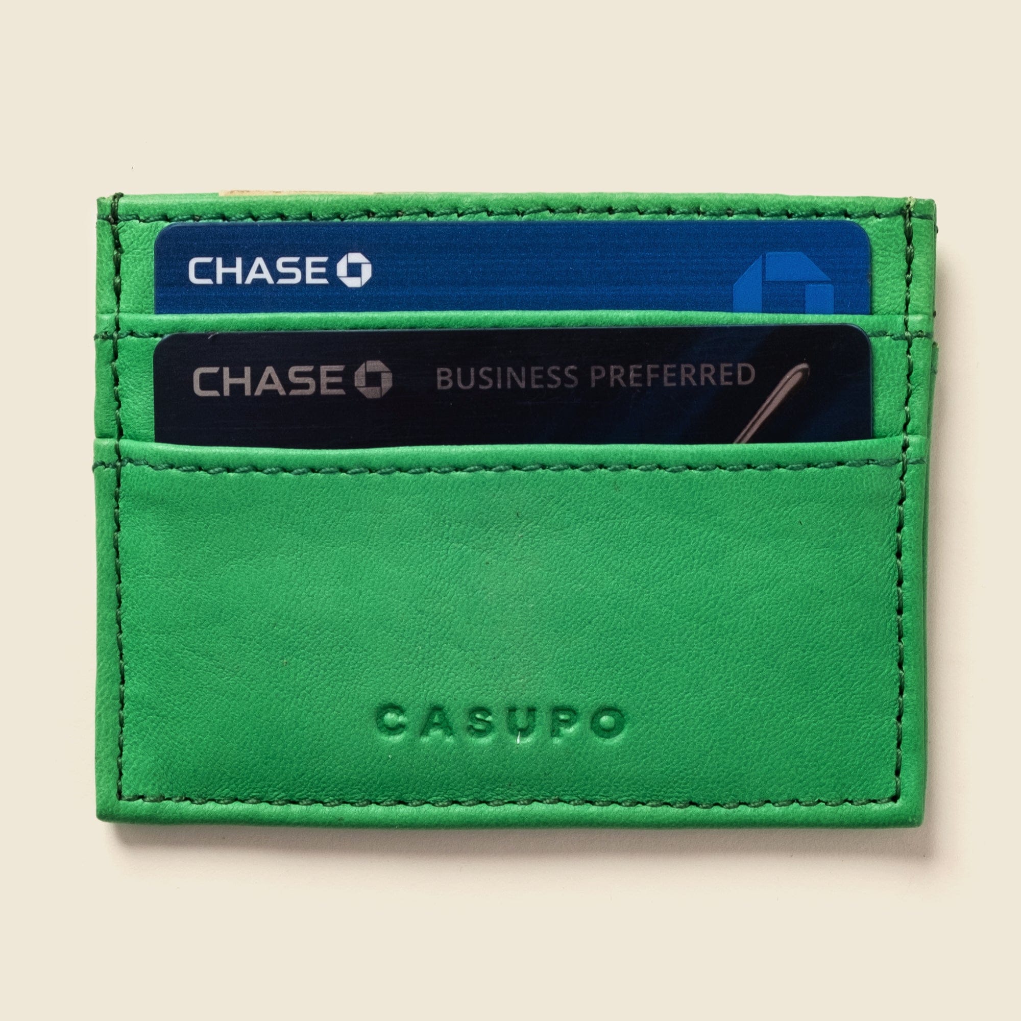 CASUPO Slim Card Holder Slim Card Holder Wallet With RFID Protection - Green