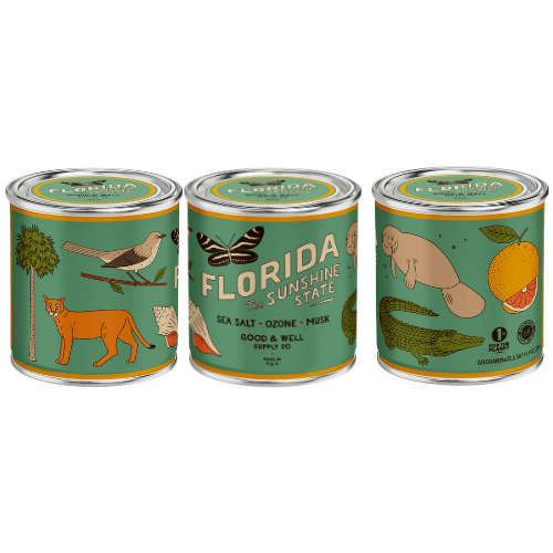 Good &amp; Well Supply Co Candles Half Pint / 8oz / Cotton Wick Florida State Candle