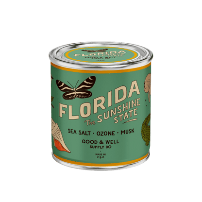 Good &amp; Well Supply Co Candles Half Pint / 8oz / Cotton Wick Florida State Candle