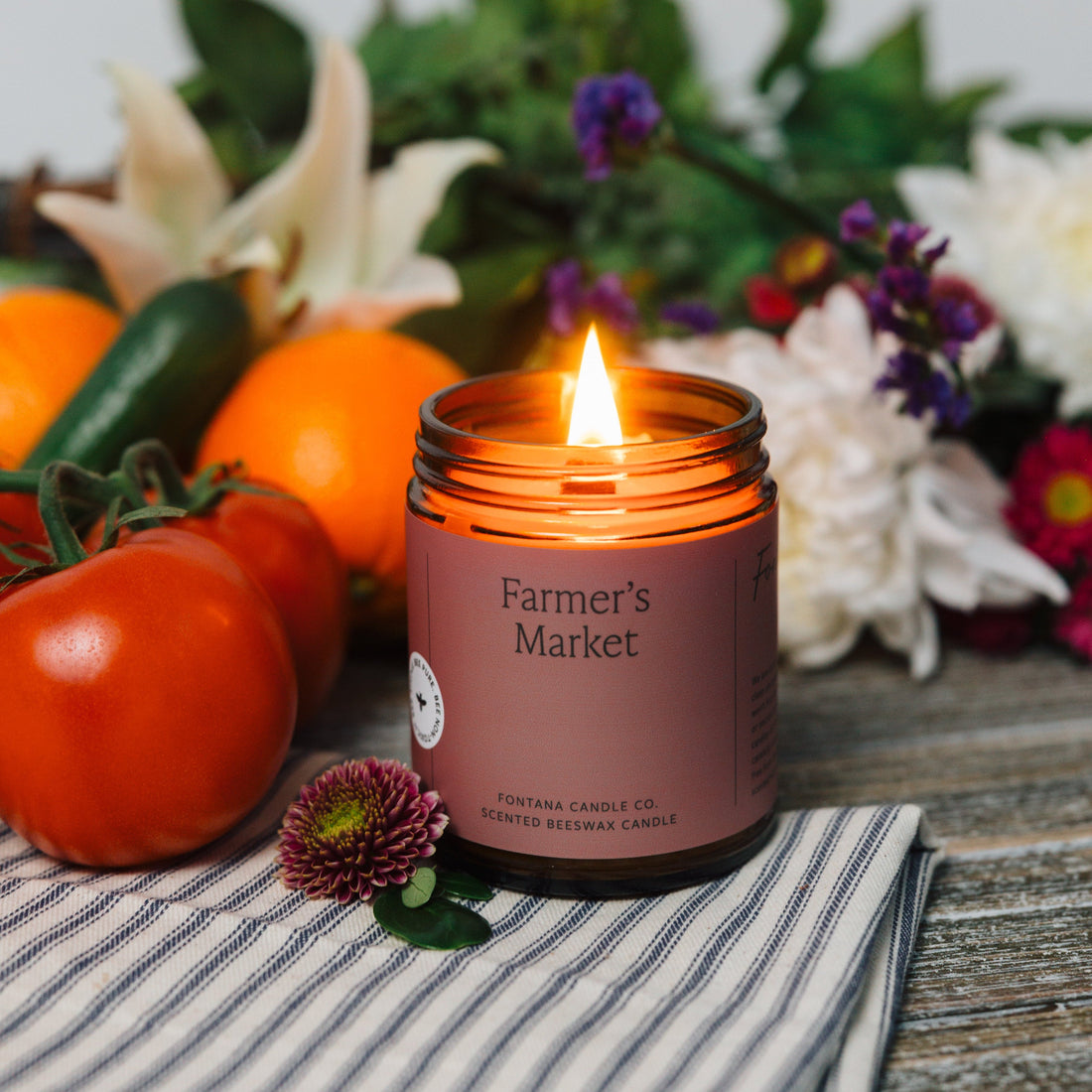 Candle labeled &