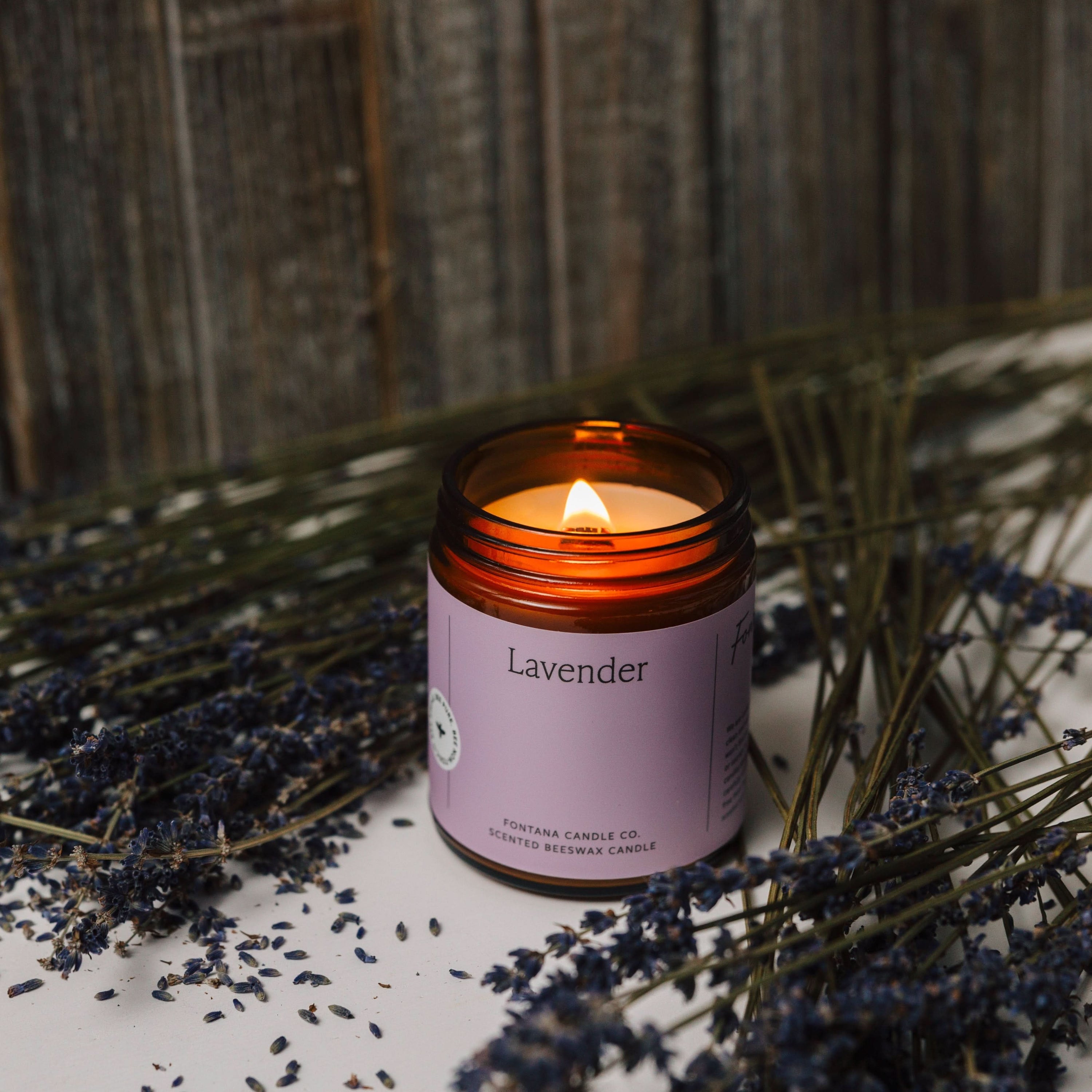 Fontana Candle Co Candles 9 oz Straight Sided Jar Lavender Jar Candle