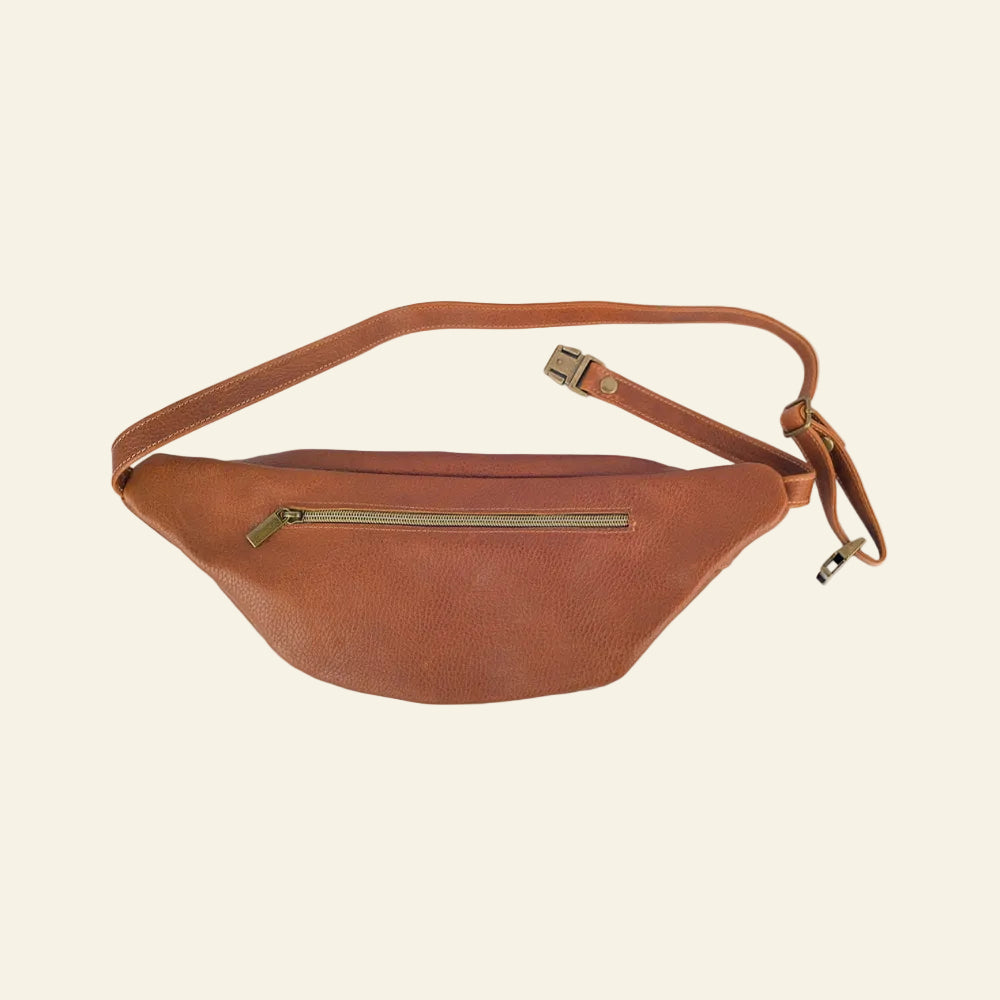 Rogue Industries Tote Bag Copper Brown Crescent Leather Sling Bag