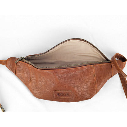 Rogue Industries Tote Bag Copper Brown Crescent Leather Sling Bag