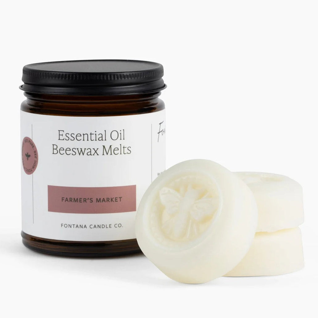 A jar of Fontana Candle Co. Essential Oil Beeswax Melts in the Farmer&
