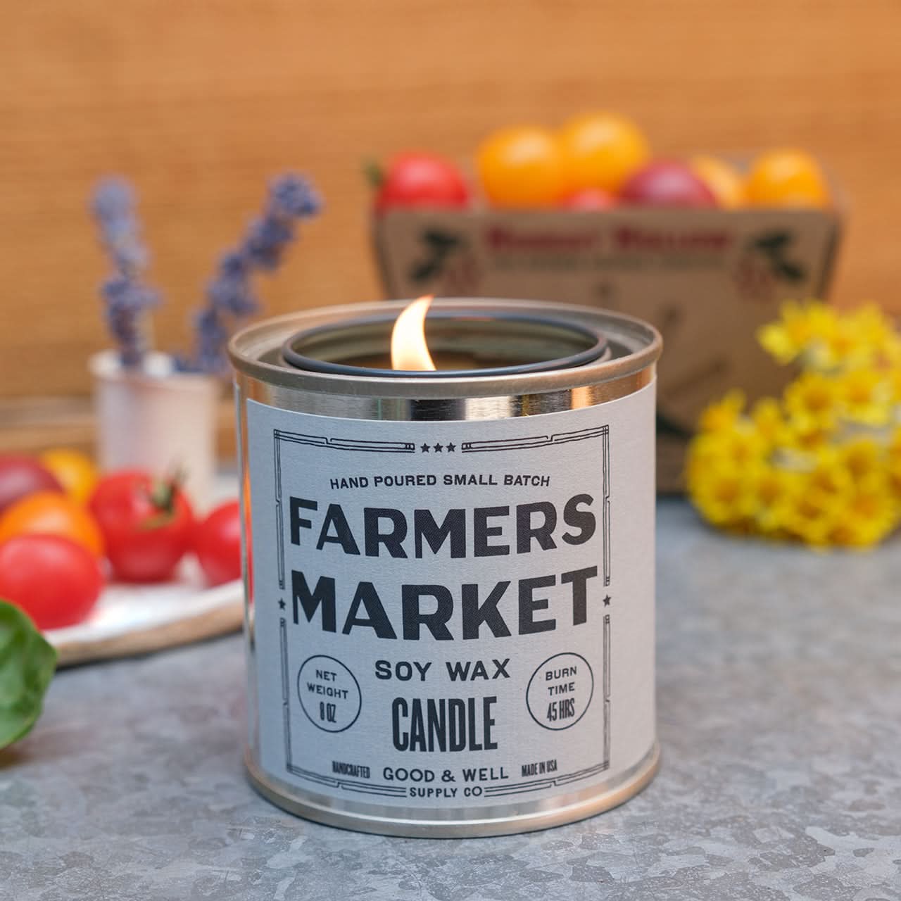 Good &amp; Well Supply Co Candles Farmers Market Happy Place Candle