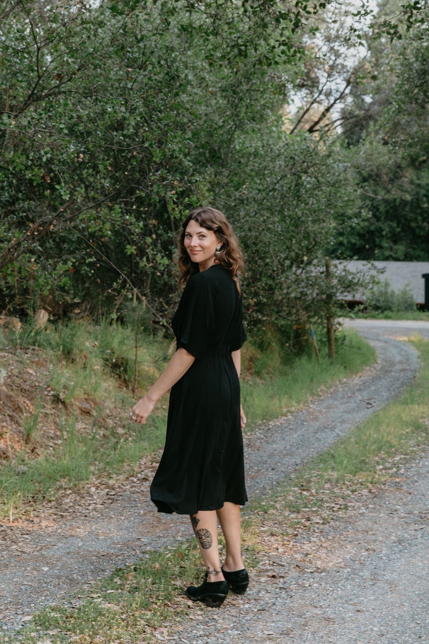 Field Day Dress Finley Dress in Black Linen